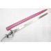 Khanda Sword Handle Steel Blade pink golden sheath 46 inches